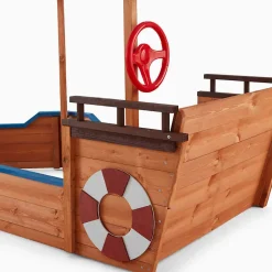 - Bac à sable aspect bateau avec banc MATSCHEKISTE - 160 x 78 cm