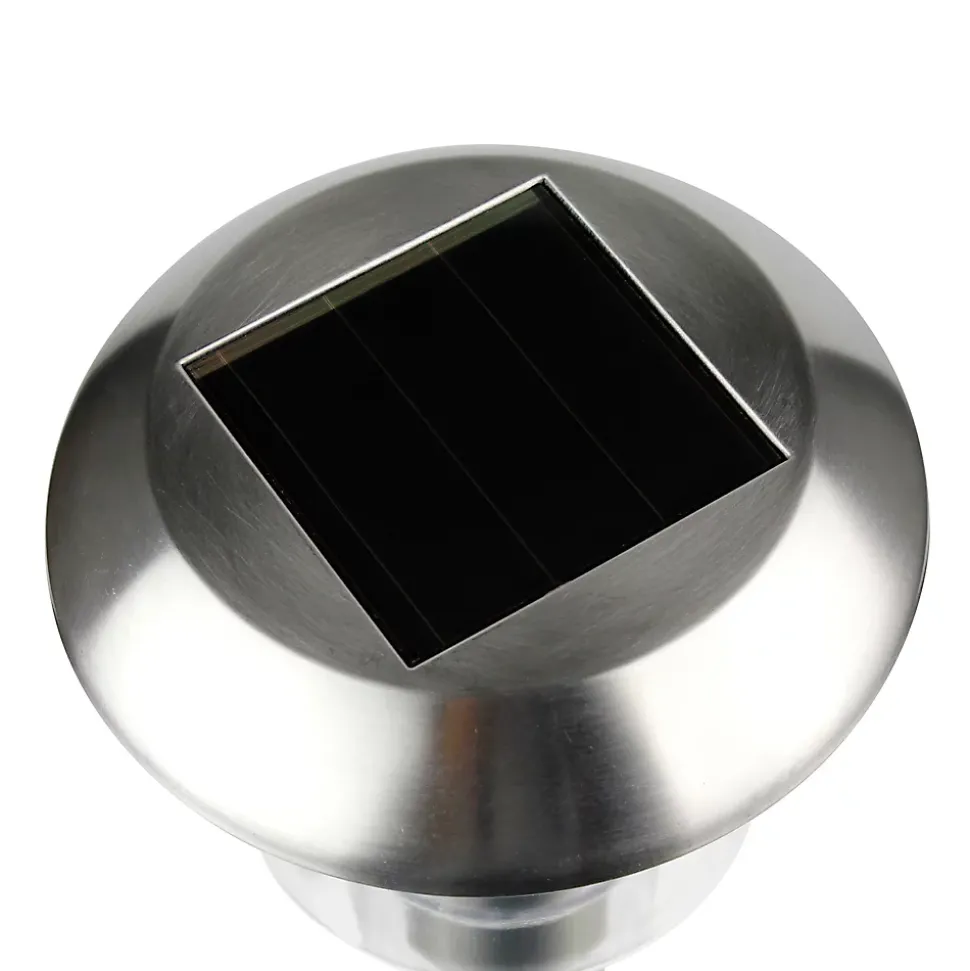 8 balises solaires à piquer RGB IP44 chrome