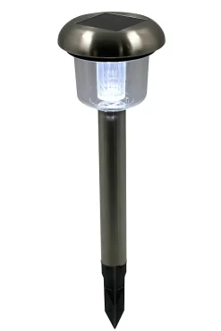 8 balises solaires à piquer RGB IP44 chrome