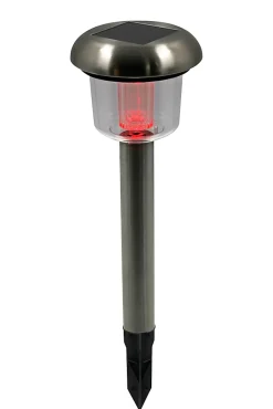 8 balises solaires à piquer RGB IP44 chrome