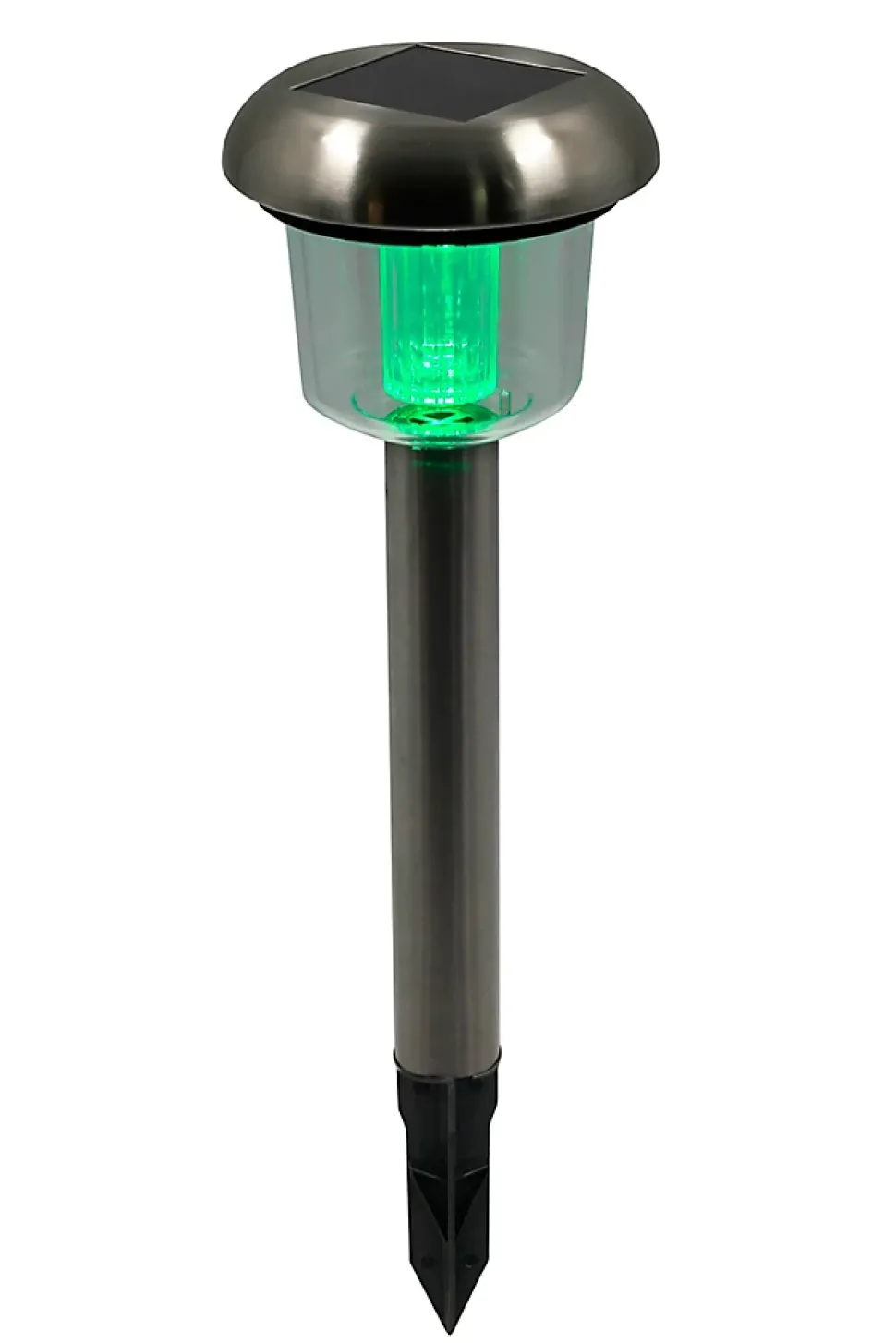 8 balises solaires à piquer RGB IP44 chrome