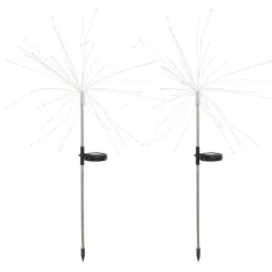 2 Balises solaires à planter FIREWORKS SPIKE H97cm