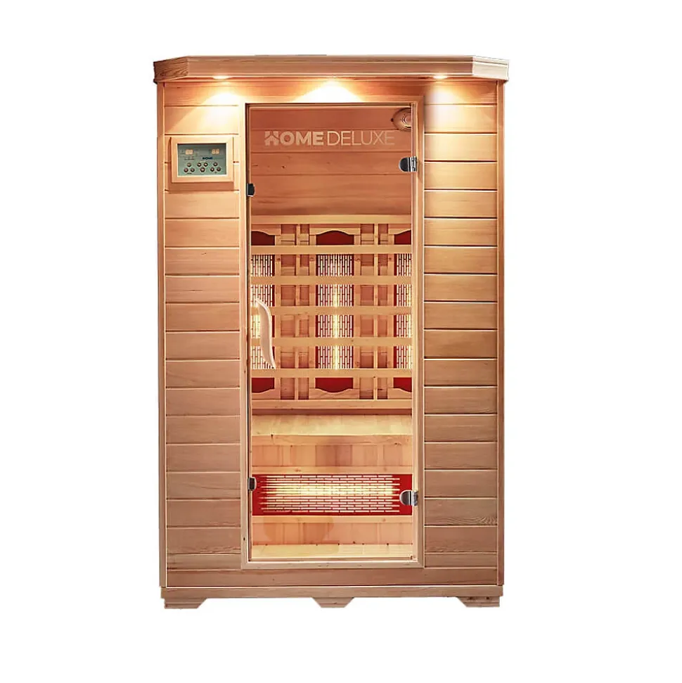 - Cabine infrarouge avec radiateur à spectre complet REDSUN M - 120 x 105 cm pour 2 personnes
