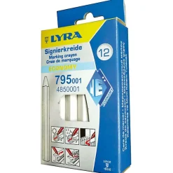 12 craies de marquage 11x110mm blanches - LYRA - L4850001