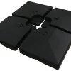 4 Dalles à lester pour gros parasol déporté 4 x 3 104 KG Noir
