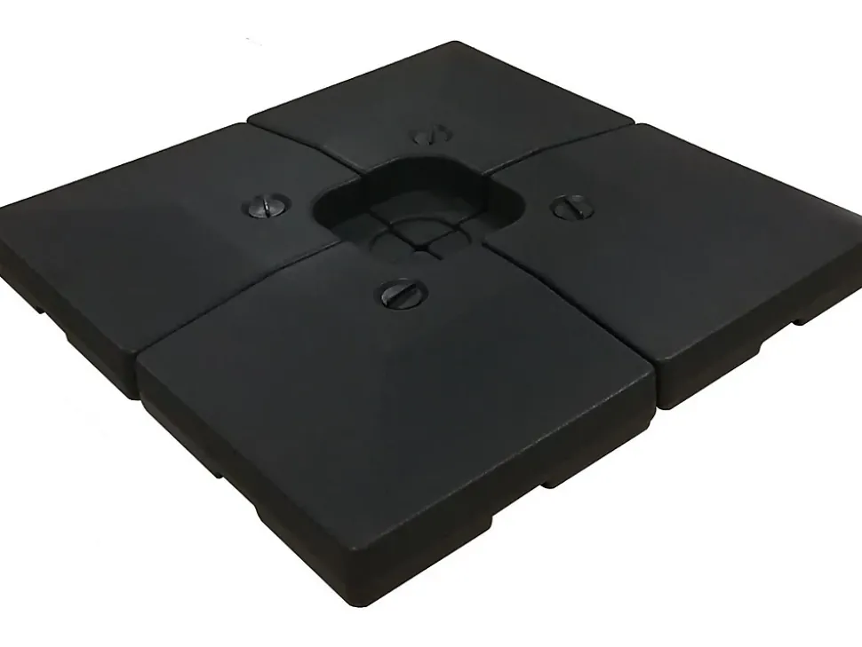 4 Dalles à lester pour gros parasol déporté 4 x 3 104 KG Noir