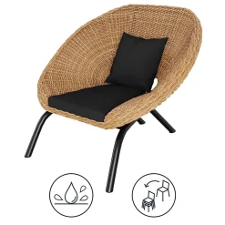 2 fauteuils GoodHome Loa effet rotin