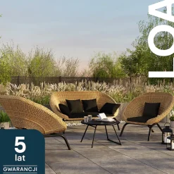2 fauteuils GoodHome Loa effet rotin