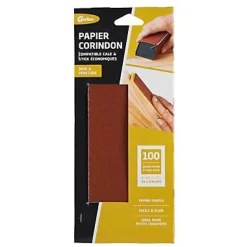 6 feuilles d'abrasif corindon grain moyen