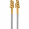 2 fraises en acier rapide revêtu de nitrure de titane Dremel Max 117