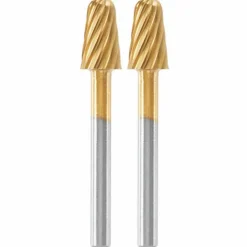 2 fraises en acier rapide revêtu de nitrure de titane Dremel Max 117