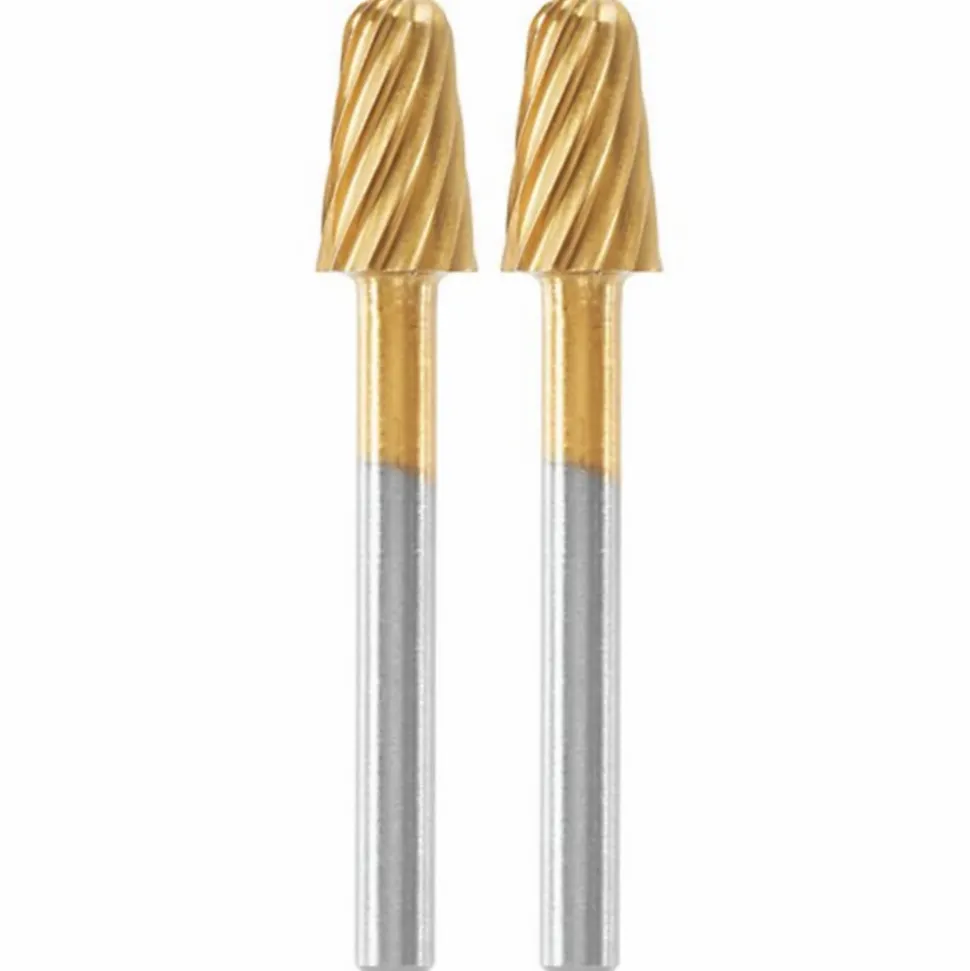 2 fraises en acier rapide revêtu de nitrure de titane Dremel Max 117