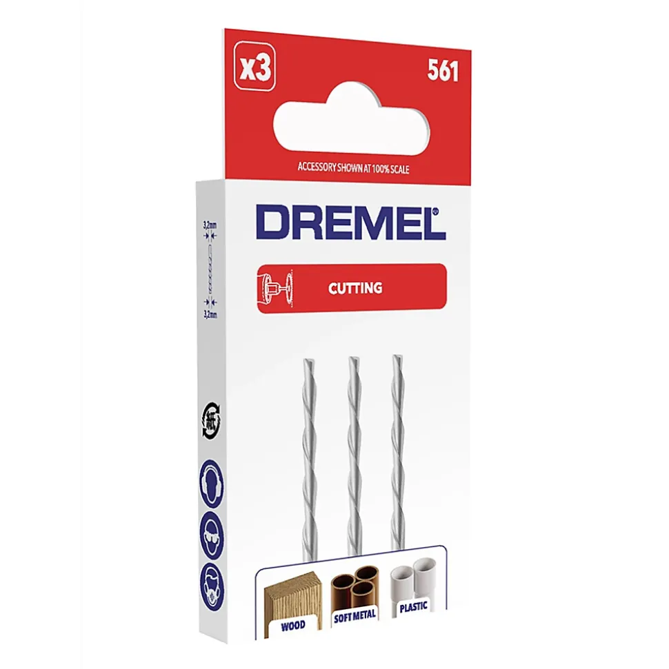3 fraises en spirale Dremel multifonction