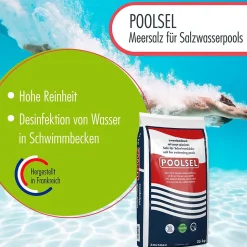 25 kg de sel marin POOLSEL pour piscines x6