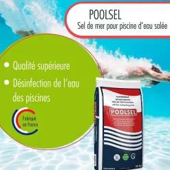 25 kg de sel marin POOLSEL pour piscines x6