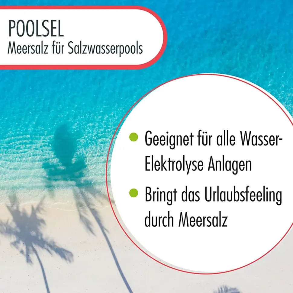 25 kg de sel marin POOLSEL pour piscines x6