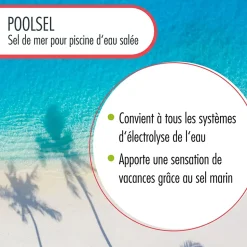 25 kg de sel marin POOLSEL pour piscines x6