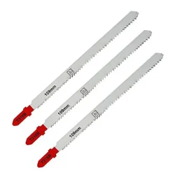 3 lames de scie sauteuse T droite propre Métal épais L.132mm
