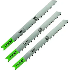 3 lames de scie sauteuse U droite propre Bois dur L. 100 mm