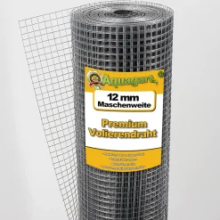 120 m x 1 m grillage pour volière, grille métallique, grillage soudé 12mm Aquagart