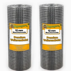 120 m x 0,5 m grillage pour volière, grille métallique, grillage soudé 12mm Aquagart