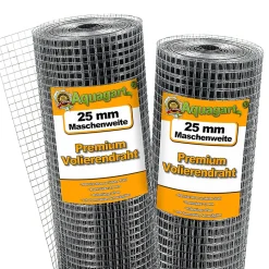 175 m x 1 m grillage pour volière, grille métallique, grillage soudé, 25mm Aquagart