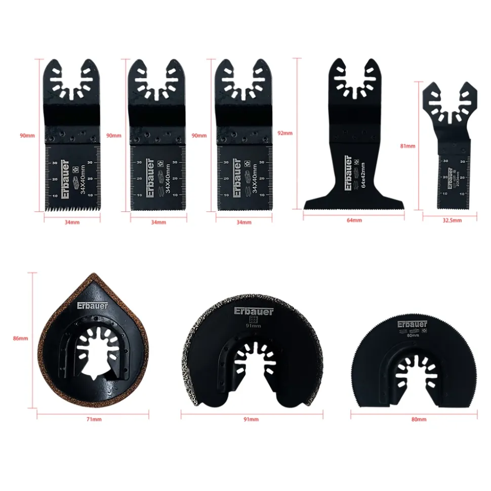 8 pièces de découpe pour outils multifonction