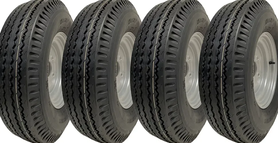 5.00-10 roue de remorque, 4ply, high speed, road legal, 355kgs, 500x10 72N set of 4