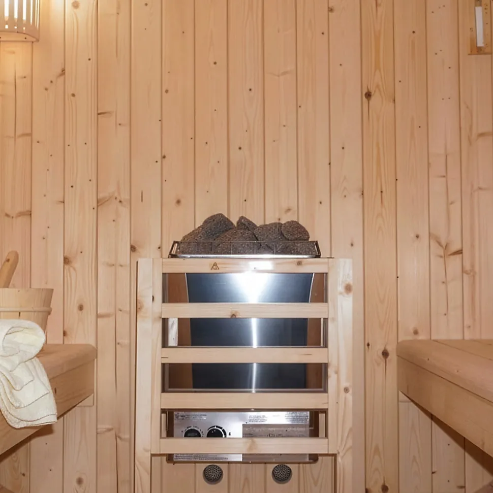 - Sauna extérieur à tonneau LAHTI DELUXE L - 195 x 220 cm pour 4 personnes