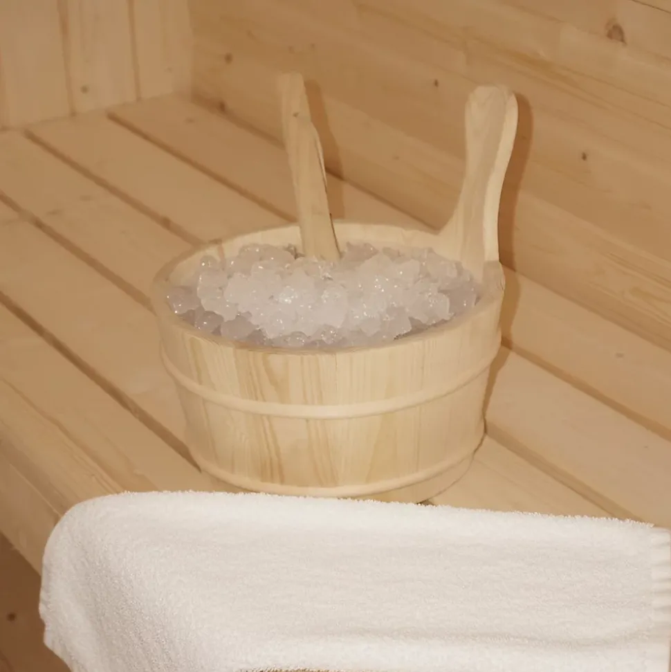 - Sauna extérieur à tonneau LAHTI DELUXE L - 195 x 220 cm pour 4 personnes