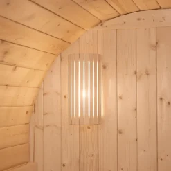 - Sauna extérieur à tonneau LAHTI DELUXE L - 195 x 220 cm pour 4 personnes