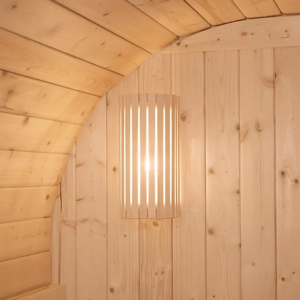 - Sauna extérieur à tonneau LAHTI DELUXE L - 195 x 220 cm pour 4 personnes