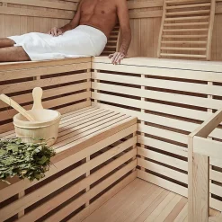 - Sauna traditionnel SKYLINE BIG XL - 200 x 200 cm pour 6 personnes