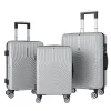 3 Tailles De Bagages à Coque Rigide Avec Serrure à Combinaison, Roulettes Pivotantes