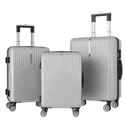 3 Tailles De Bagages à Coque Rigide Avec Serrure à Combinaison, Roulettes Pivotantes