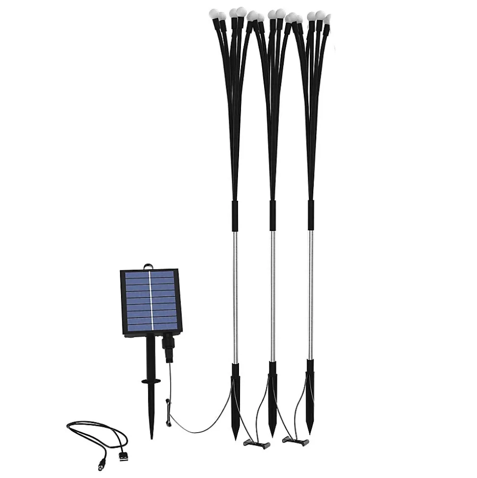 18 Torches solaires 180 boules connectées LYRA FAMILY H70cm