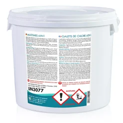 1 x 5 Kg Bayzid Galets De Chlore Multi-fonction 6-en-1 De 200g - Biphase