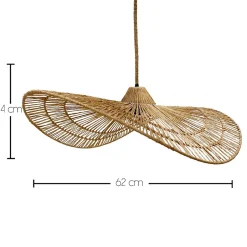 Abat jour naturel seul MARBELLA H14cm