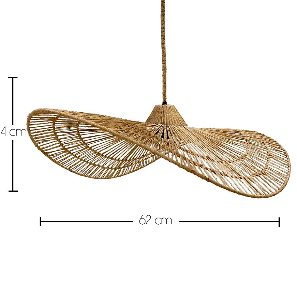 Abat jour naturel seul MARBELLA H14cm