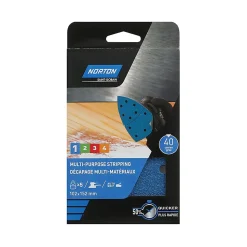 Abrasif pour ponceuse triangulaire Norton 150 x 100 mm, Grain 40 - 5 pièces