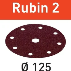 Abrasifs RUBIN 2 D125/8 P180 RU2/10 - FESTOOL - 499107