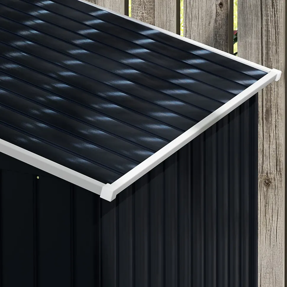 Abri de jardin - remise pour outils - cabanon porte verrouillable - dim. 213L x 130l x 185H cm - tôle d'acier gris