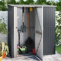 Abri de jardin Anthracite 180,5x97x209,5 cm Acier galvanisé vidaXL