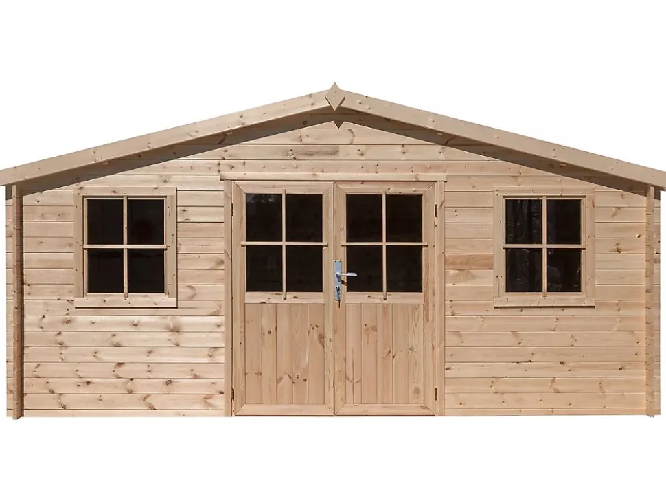 Abri de jardin bois "Alex" 20.20 m² 4.80 x 4.00 x 2.39 m 28 mm