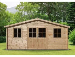 Abri de jardin bois "Alex" 20.20 m² 4.80 x 4.00 x 2.39 m 28 mm