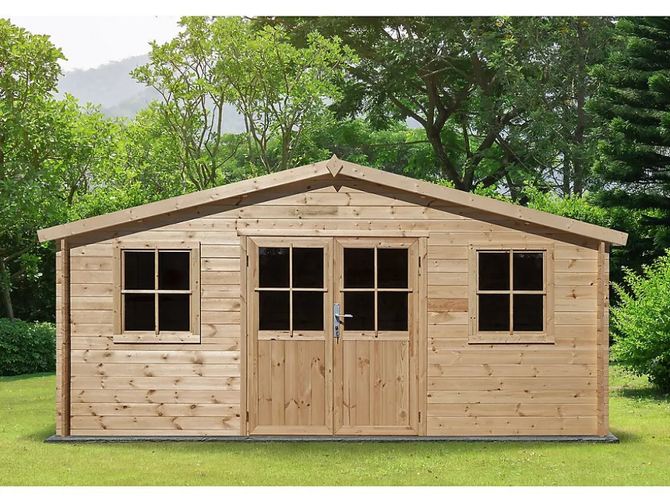 Abri de jardin bois "Alex" 20.20 m² 4.80 x 4.00 x 2.39 m 28 mm