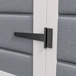Abri de jardin cabanon 2,12 m² - 2 portes, fenêtre, aération, toit double pente - résine PP gris