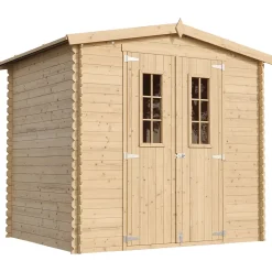 Abri de jardin en bois AVEC SOL TRAITÉ - I236xL226xH218 cm/ 4.33 - M369C+M369G - Timbela