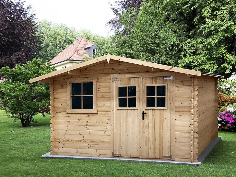 Abri de jardin en bois 14m² "Oz" 388 x 298 x 225 cm 28 mm