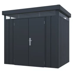 Abri de jardin en métal Curly Klikstrom coloris gris ép.0,4 mm surface extérieure totale 4,61 m²